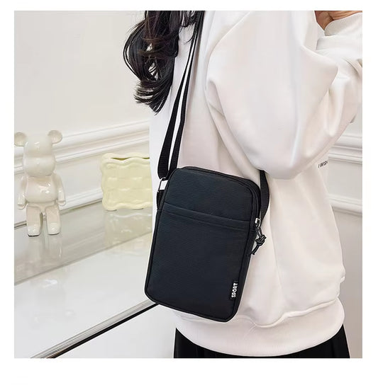 New Fashion Simple Casual Shoulder Messenger Bag, Women'S Portable Mobile Phone Bag, Vertical Coin Key Bank Card Shoulder Bag