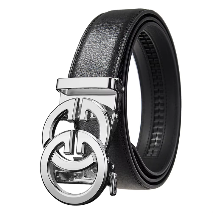 Fashion Design Belt for Men, Alloy Buckle High Quality PU Leather Automatic Belt, Adjustable Ratchet Business Casual Men'S Belt
