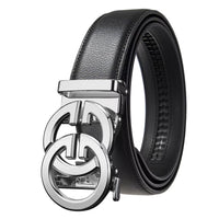 Fashion Design Belt for Men, Alloy Buckle High Quality PU Leather Automatic Belt, Adjustable Ratchet Business Casual Men'S Belt