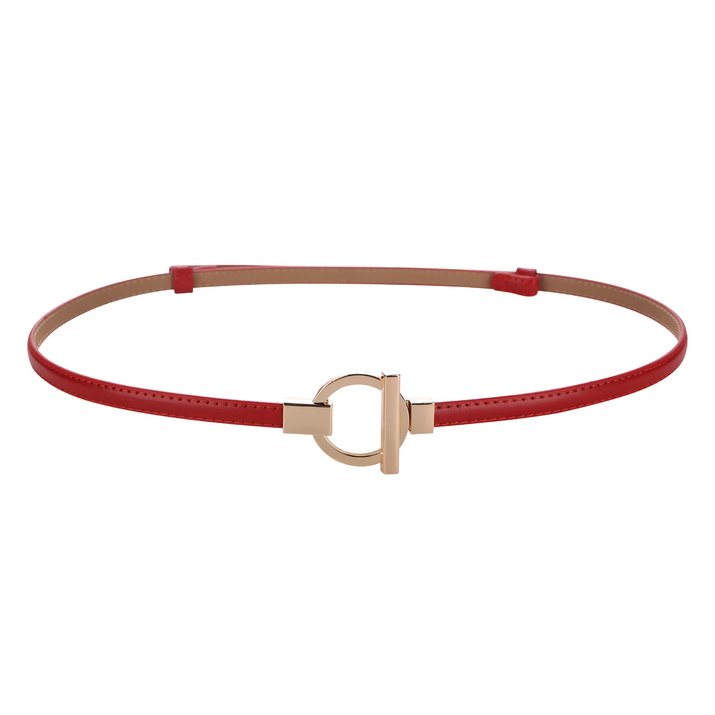 Leather Belt for Women Minimalist Cowhide Buckle Office Blazer Maxi Dress Fashion Accessory