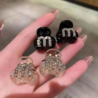 2PCS New Acrylic Rhinestone Bangs Side Hair Pins Forehead Clip Shiny Headdress Hairclips Grab Women Girls Hair Style Accessories