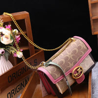 Light Luxury Women'S Bag 2025 New High-End Color Contrast Single Shoulder Underarm Bag Designer Fashionable Crossbody Small Squa